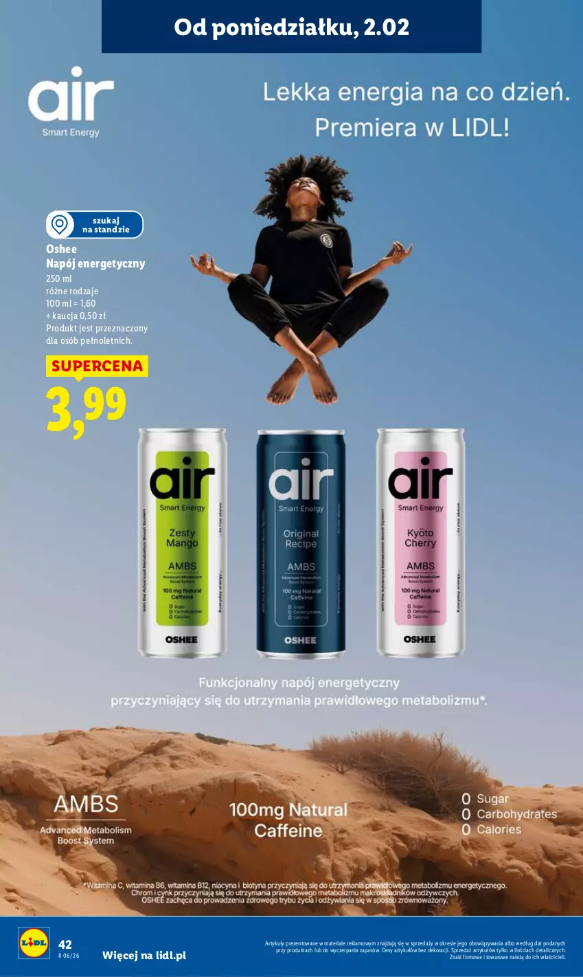 Gazetka promocyjna Lidl - GAZETKA - ważna 02.02 do 04.02.2026 - strona 42 - produkty: Napój, Napój energetyczny, Oshee
