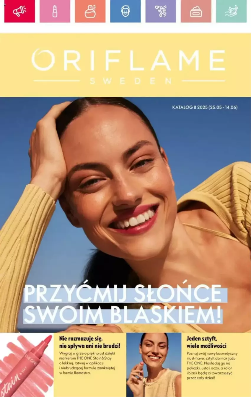 Gazetka promocyjna Oriflame - ważna 25.05 do 14.06.2025 - strona 1 - produkty: Gra, LG, Makijaż, Marker, Mule, Mus, The ONE