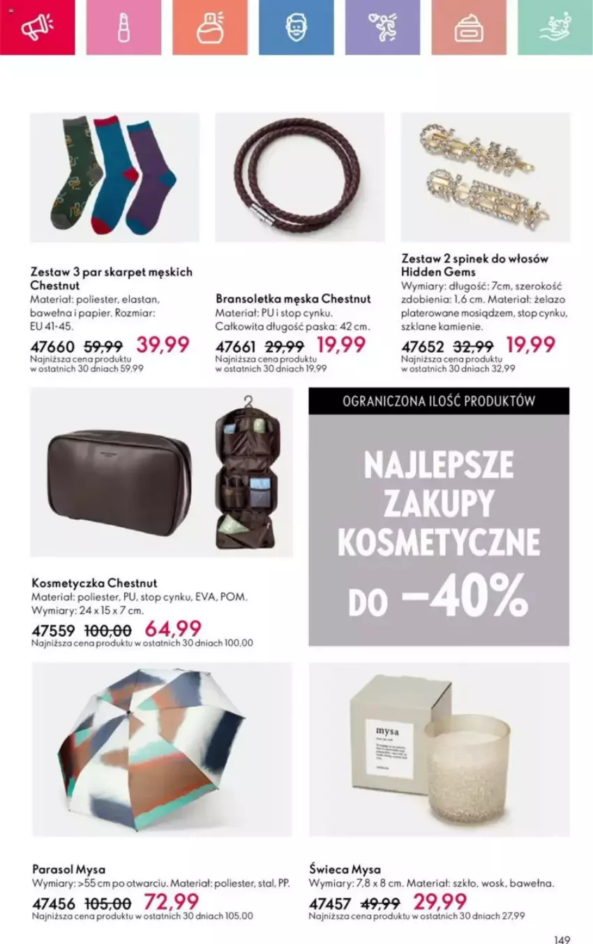 Gazetka promocyjna Oriflame - ważna 25.05 do 14.06.2025 - strona 103 - produkty: Bransoletka, Cynk, Gra, Karp, Kosmetyczka, Papier, Parasol, Top, Wełna