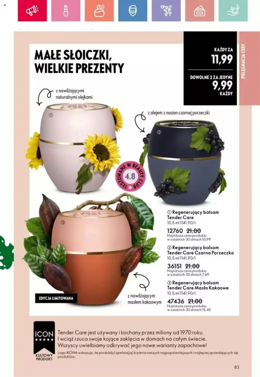 Gazetka promocyjna Oriflame - ważna 25.05 do 14.06.2025 - strona 12 - produkty: Kakao, Koc, Lion, Masło, Olej, Por, Słoiczki, Tender Care