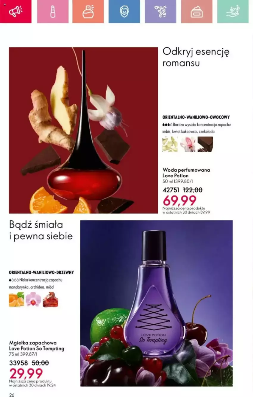Gazetka promocyjna Oriflame - ważna 25.05 do 14.06.2025 - strona 124 - produkty: Czekolada, Imbir, Miód, Perfum, Sok, Woda, Woda perfumowana