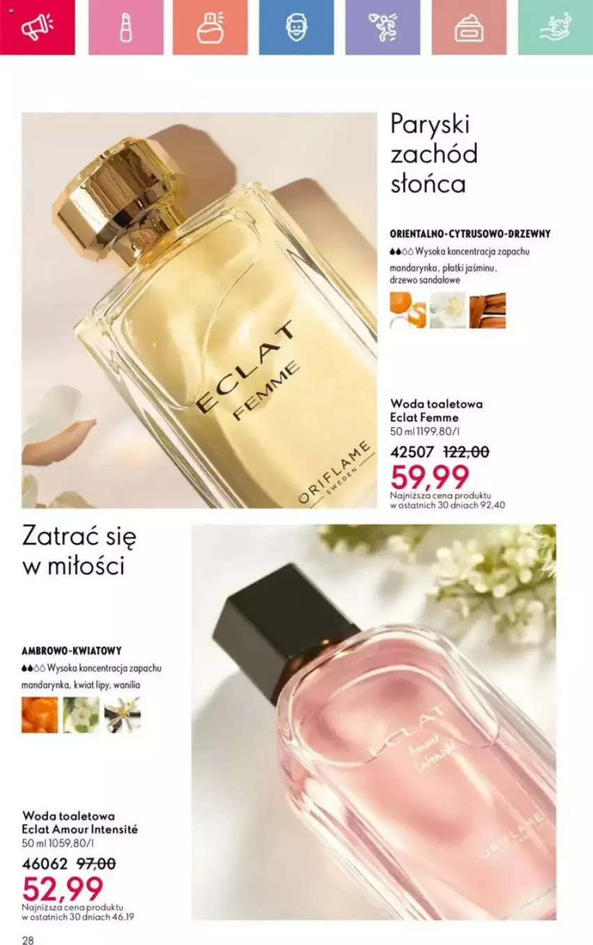 Gazetka promocyjna Oriflame - ważna 25.05 do 14.06.2025 - strona 126 - produkty: Eclat, Sandał, Sok, Woda, Woda toaletowa