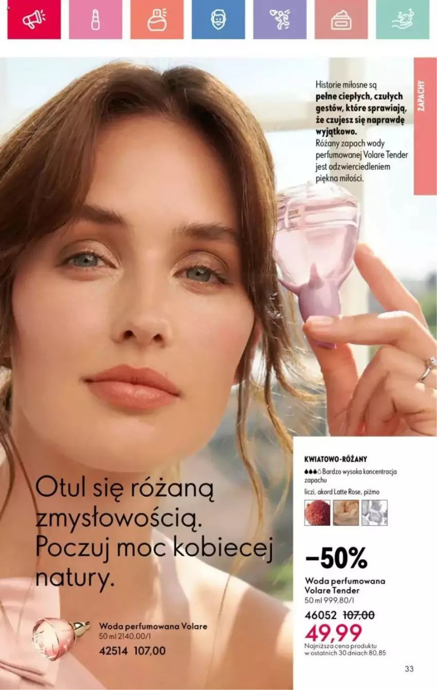 Gazetka promocyjna Oriflame - ważna 25.05 do 14.06.2025 - strona 132 - produkty: Liczi, Perfum, Róża, Sok, Volare, Woda, Woda perfumowana