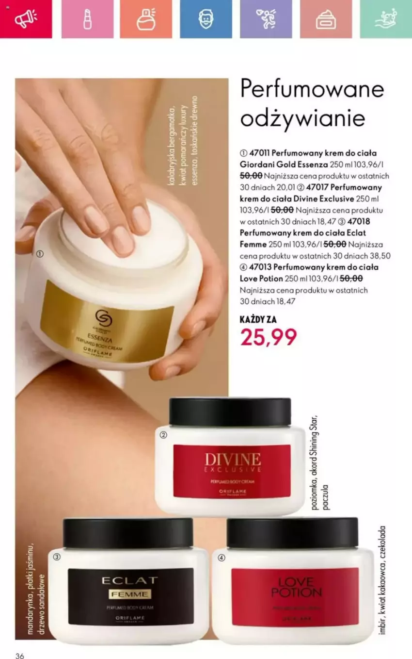 Gazetka promocyjna Oriflame - ważna 25.05 do 14.06.2025 - strona 138 - produkty: Czekolada, Divine, Eclat, Giordani Gold, Imbir, Kakao, Krem do ciała, Perfum