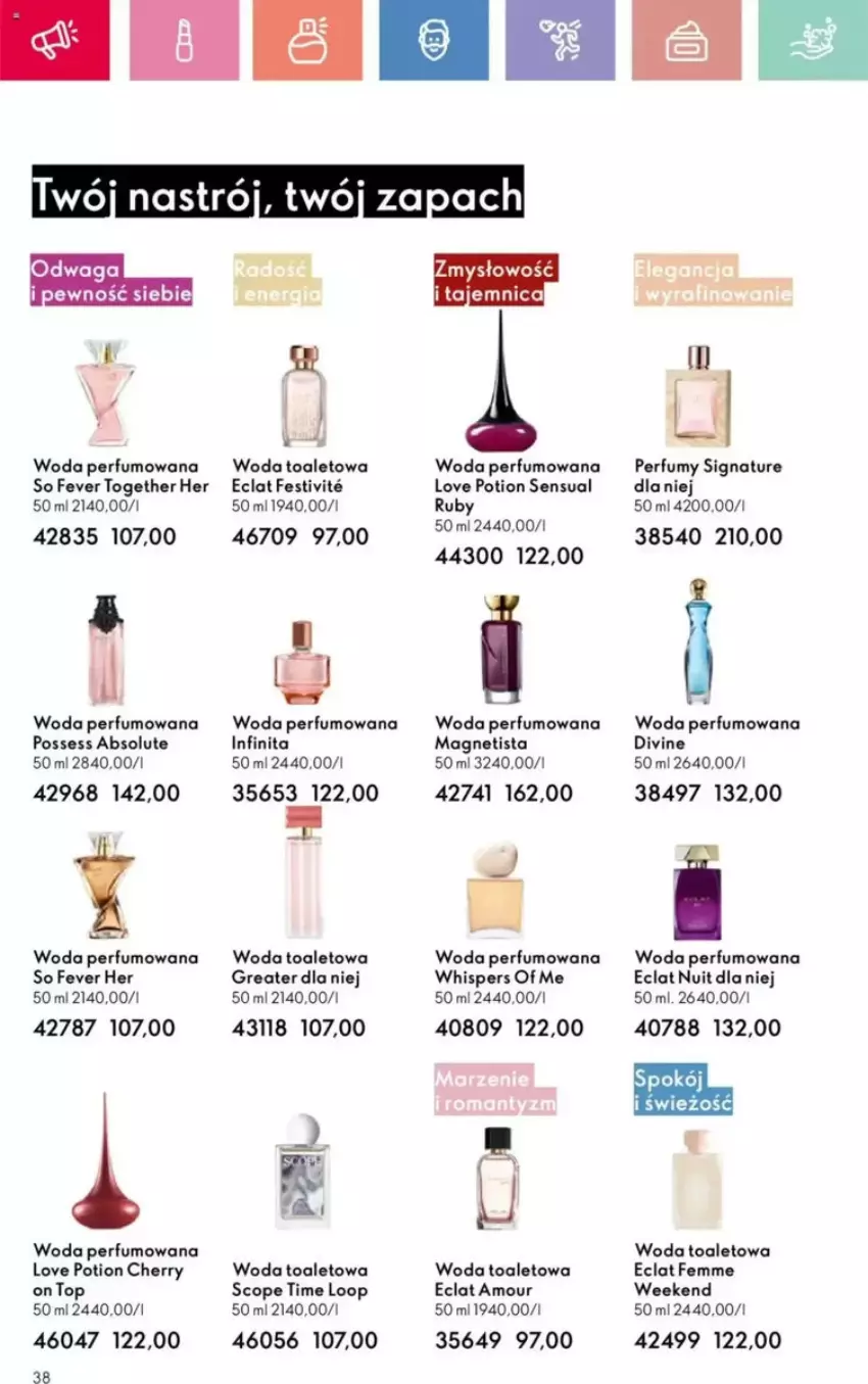 Gazetka promocyjna Oriflame - ważna 25.05 do 14.06.2025 - strona 141 - produkty: Absolut, Divine, Eclat, Perfum, Possess, Top, Waga, Woda, Woda perfumowana, Woda toaletowa