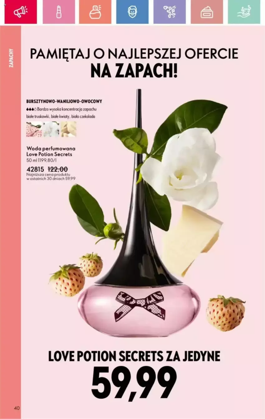 Gazetka promocyjna Oriflame - ważna 25.05 do 14.06.2025 - strona 143 - produkty: Bursztyn, Czekolada, Mięta, Perfum, Sok, Truskawki, Woda, Woda perfumowana