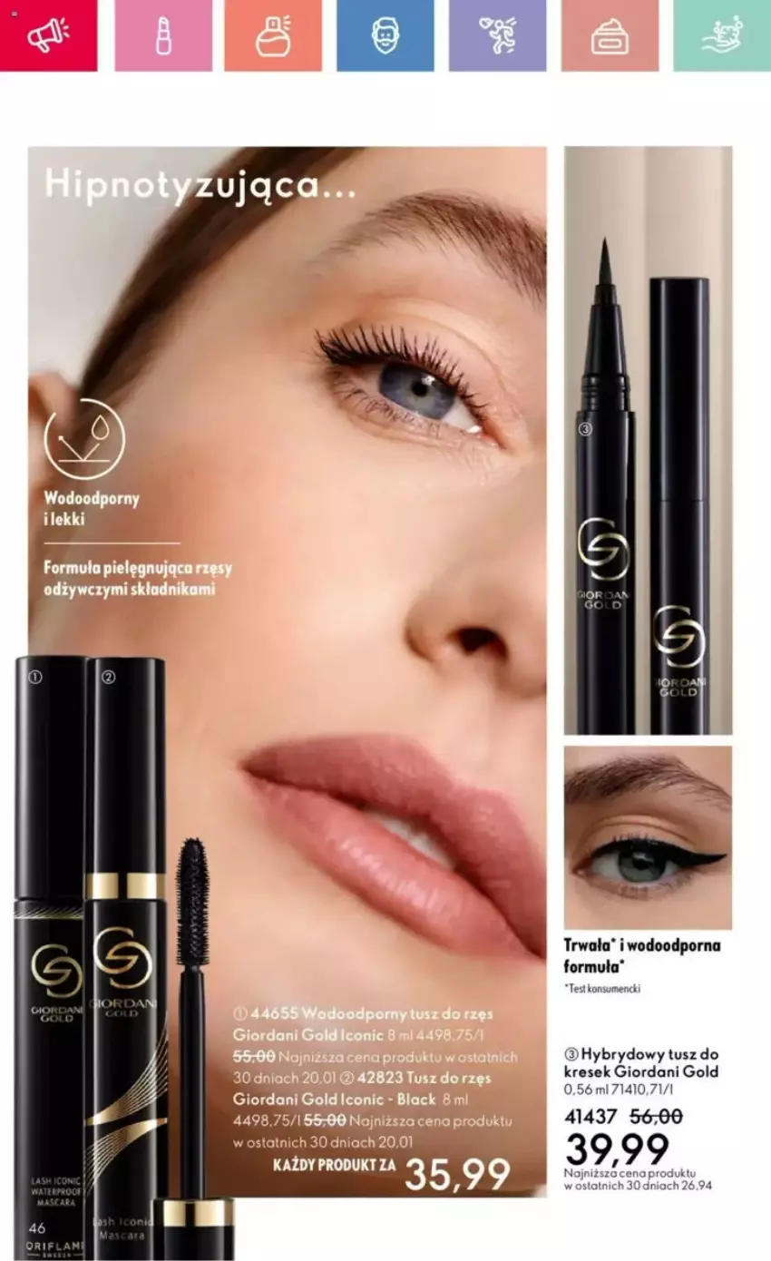 Gazetka promocyjna Oriflame - ważna 25.05 do 14.06.2025 - strona 150 - produkty: Giordani Gold, Por, Tusz