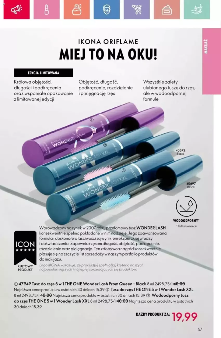 Gazetka promocyjna Oriflame - ważna 25.05 do 14.06.2025 - strona 171 - produkty: Lack, Makijaż, Mule, Oriflame, Por, The ONE, Tusz