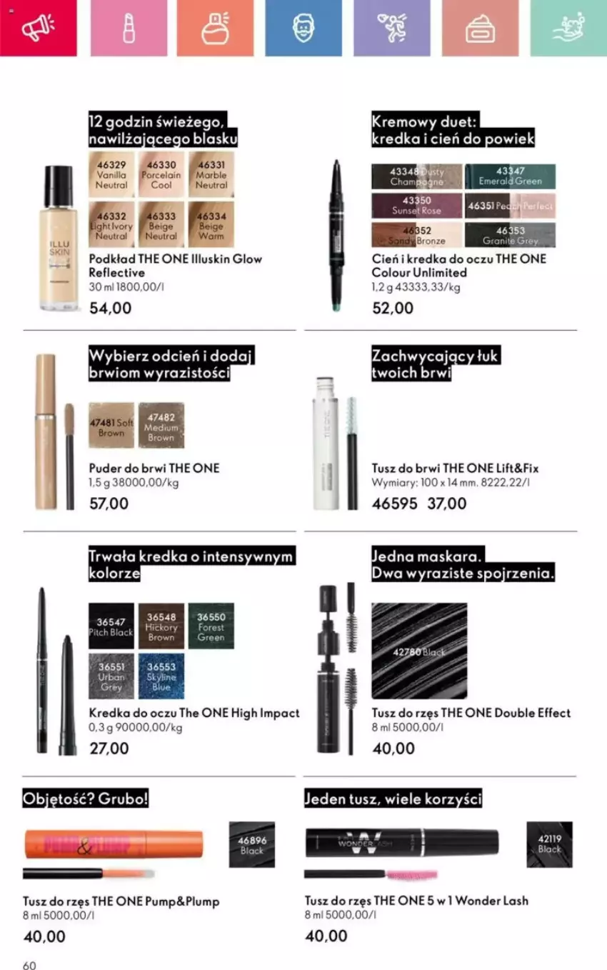 Gazetka promocyjna Oriflame - ważna 25.05 do 14.06.2025 - strona 174 - produkty: Cień, Kredka, Maska, Maskara, Podkład, Puder, The ONE, Tusz