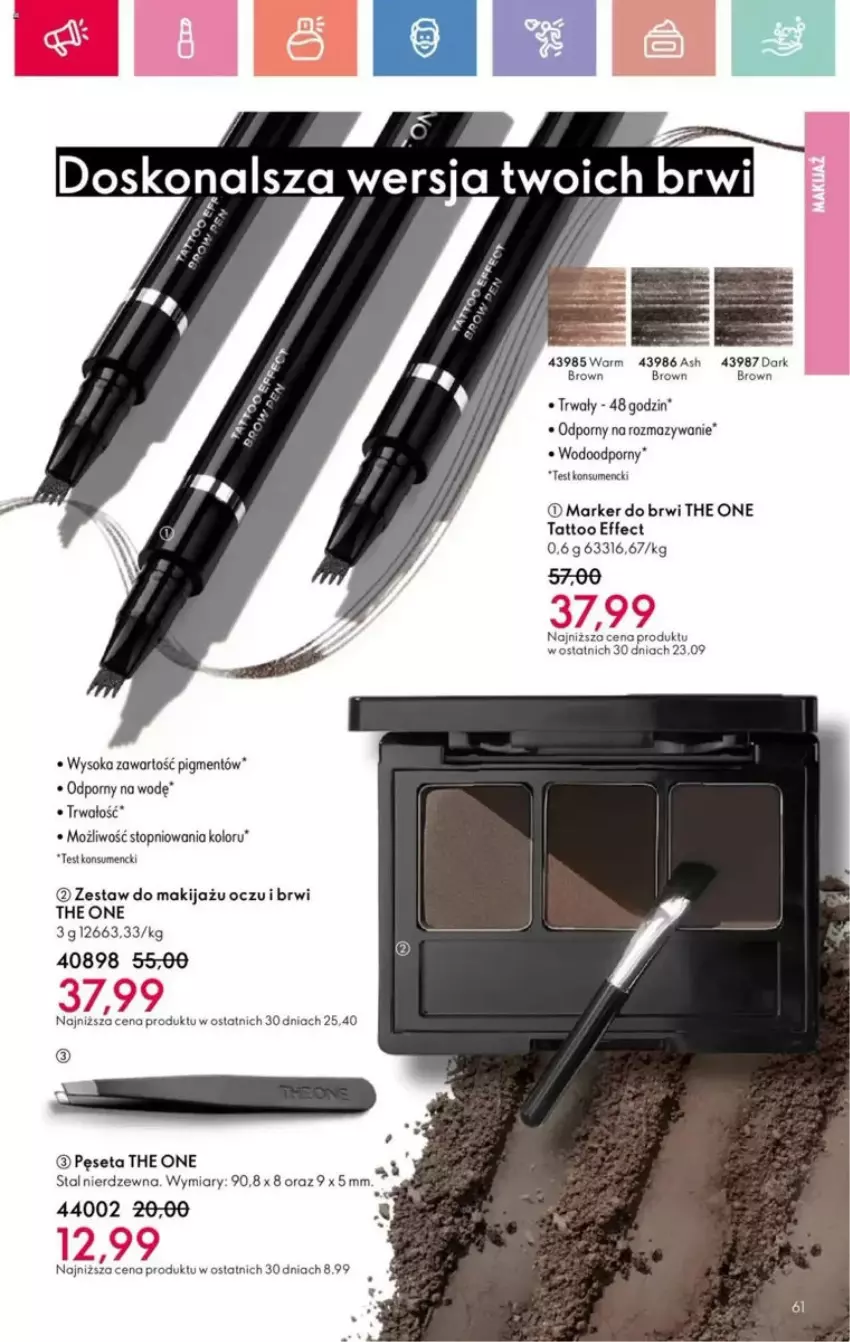 Gazetka promocyjna Oriflame - ważna 25.05 do 14.06.2025 - strona 175 - produkty: Makijaż, Marker, Pęseta, Por, Sok, The ONE, Top