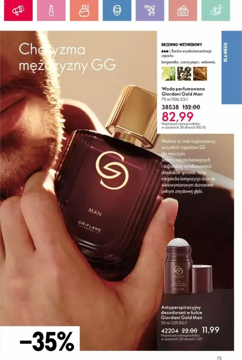 Gazetka promocyjna Oriflame - ważna 25.05 do 14.06.2025 - strona 193 - produkty: Dezodorant, Giordani Gold, Perfum, Pieprz, Sok, Woda, Woda perfumowana