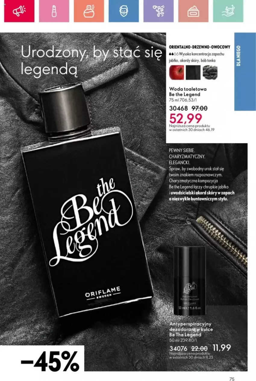 Gazetka promocyjna Oriflame - ważna 25.05 do 14.06.2025 - strona 196 - produkty: Be the Legend, Sok, Woda, Woda toaletowa