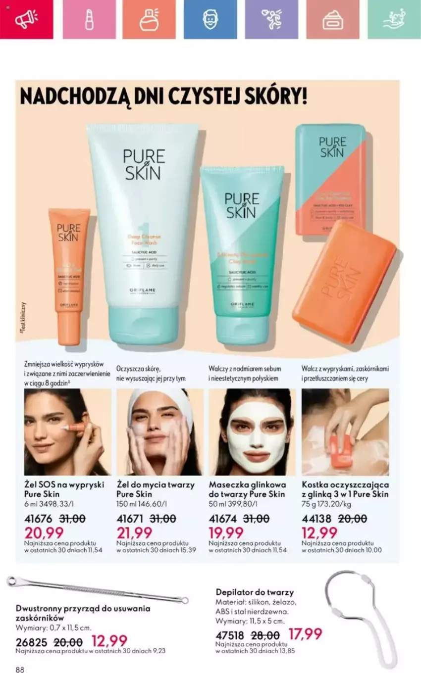 Gazetka promocyjna Oriflame - ważna 25.05 do 14.06.2025 - strona 20 - produkty: Depilator, Pur, Pure Skin, Sos