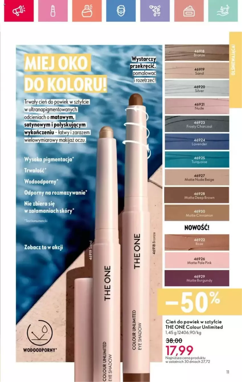 Gazetka promocyjna Oriflame - ważna 25.05 do 14.06.2025 - strona 35 - produkty: Cień, Makijaż, Por, The ONE