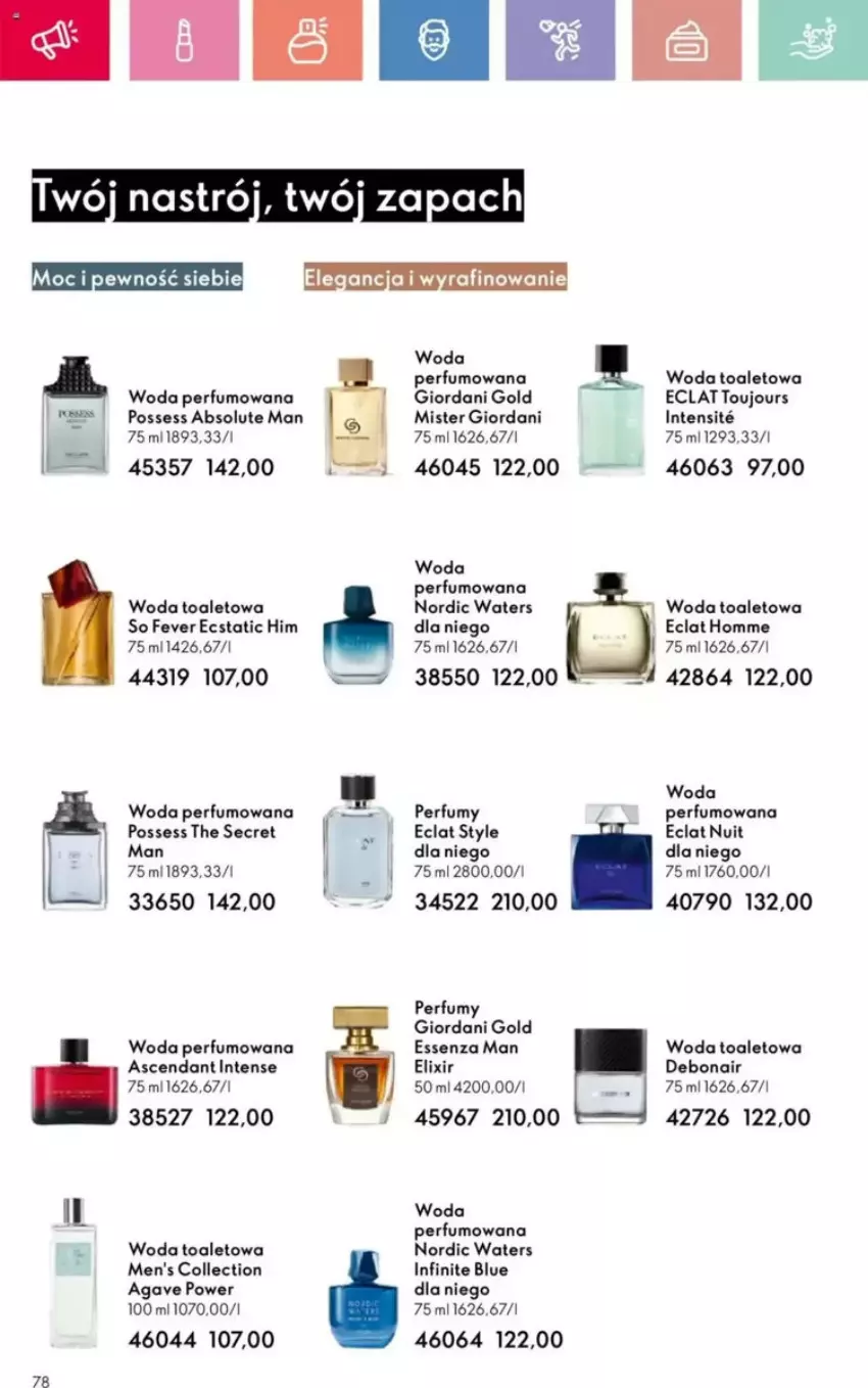 Gazetka promocyjna Oriflame - ważna 25.05 do 14.06.2025 - strona 4 - produkty: Absolut, Eclat, Giordani Gold, Mister Giordani, Perfum, Possess, Woda, Woda perfumowana, Woda toaletowa