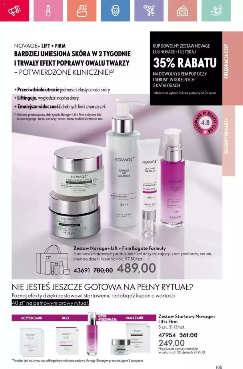 Gazetka promocyjna Oriflame - ważna 25.05 do 14.06.2025 - strona 44 - produkty: Krem na dzień, Krem na noc, Krem pod oczy, Mars, NovAge, Rum, Ser, Serum