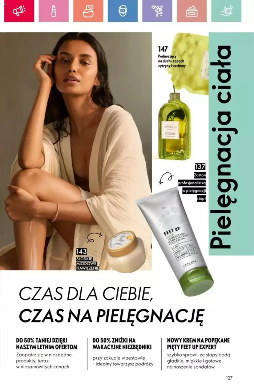 Gazetka promocyjna Oriflame - ważna 25.05 do 14.06.2025 - strona 75 - produkty: Feet Up, Sandał, Tera, Top