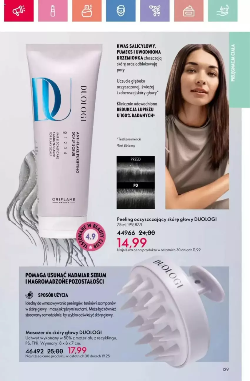 Gazetka promocyjna Oriflame - ważna 25.05 do 14.06.2025 - strona 78 - produkty: Masażer, Oriflame, Peeling, Por, Pumeks, Szampon, Tonik