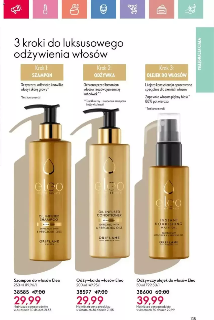Gazetka promocyjna Oriflame - ważna 25.05 do 14.06.2025 - strona 86 - produkty: Eleo, Odżywka, Olej, Szampon