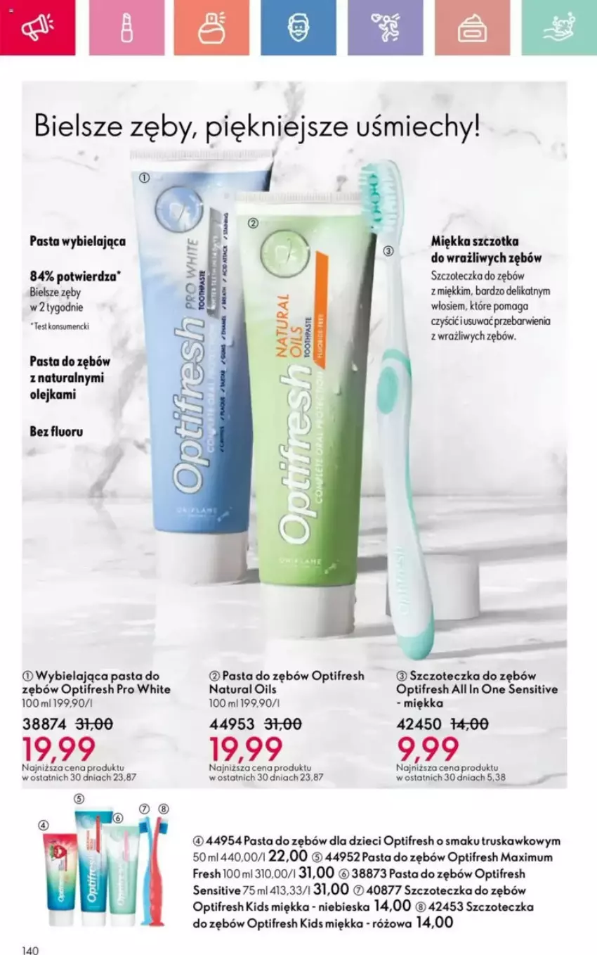 Gazetka promocyjna Oriflame - ważna 25.05 do 14.06.2025 - strona 93 - produkty: Dzieci, Olej, Optifresh, Pasta do zębów, Szczoteczka, Szczoteczka do zębów, Szczotka