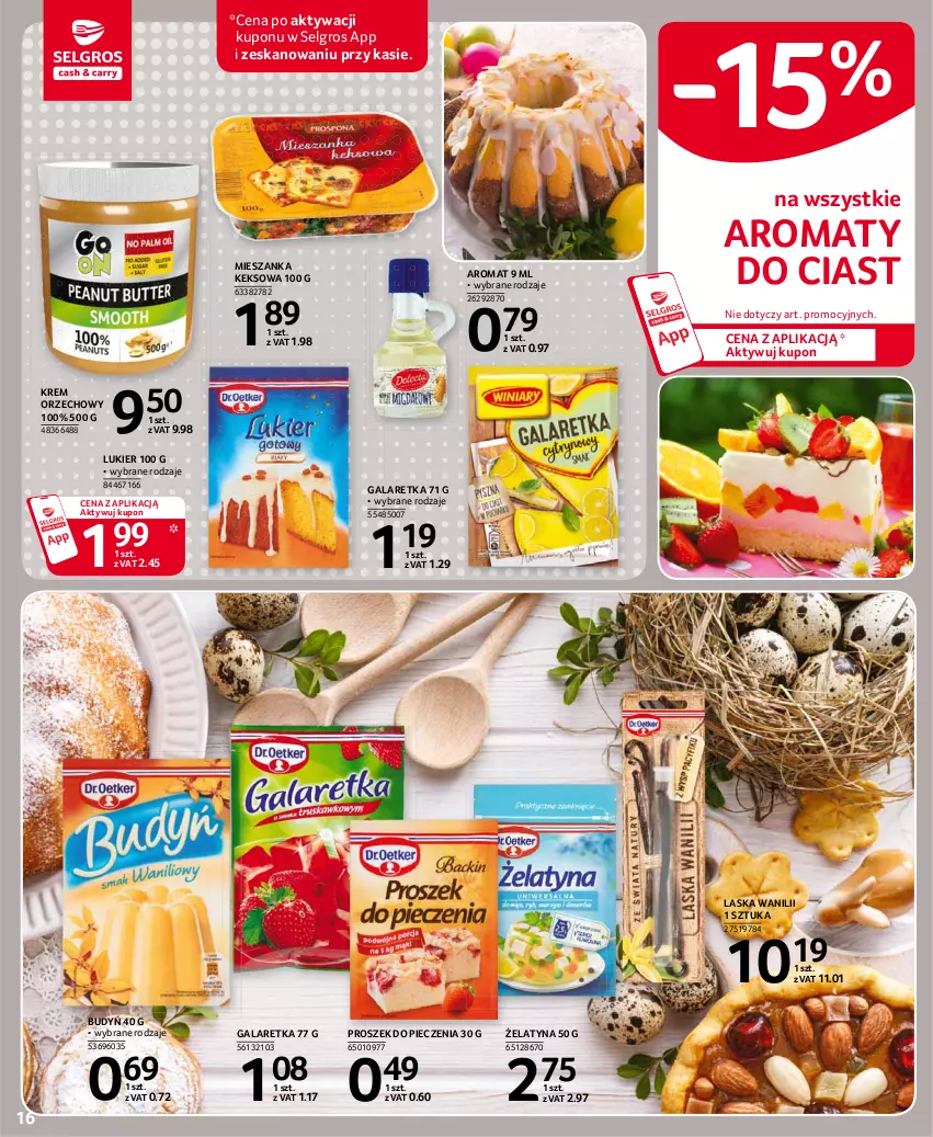 Gazetka promocyjna Selgros - Oferta spożywcza - ważna 11.03 do 24.03.2021 - strona 16 - produkty: Budyń, Gala, Galaretka, Krem orzechowy, LG, Piec, Proszek do pieczenia