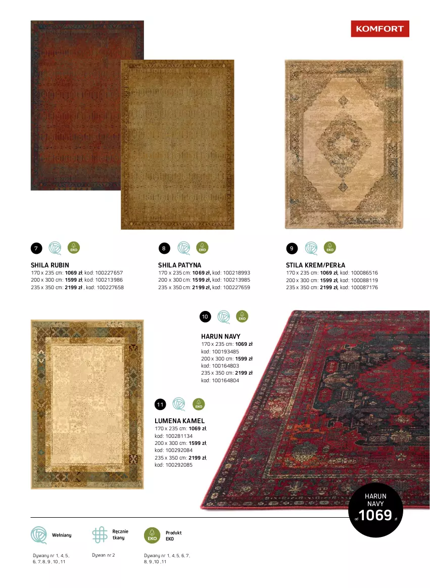 Gazetka promocyjna Komfort - Katalog dywanów - ważna 01.01 do 31.12.2022 - strona 7 - produkty: Dywan, Perła, Rubin
