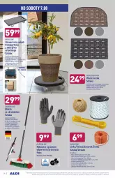 Gazetka promocyjna Aldi - Gazetka - ważna od 07.08 do 07.08.2021 - strona 34 - produkty: Por, Inka, Wycieraczka, Cynk, Tran, Rękawice, Sport, Sznurek, Wózek, Wózek transportowy, Lazur, Dźwig, Miotła