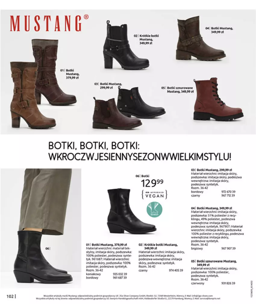 Gazetka promocyjna Bonprix - PRZYTULNY SEZON PRZEJŚCIOWY - ważna 23.09 do 03.11.2025 - strona 104 - produkty: Anew, Botki, Fa, Kosz, Mus, Por, Tera