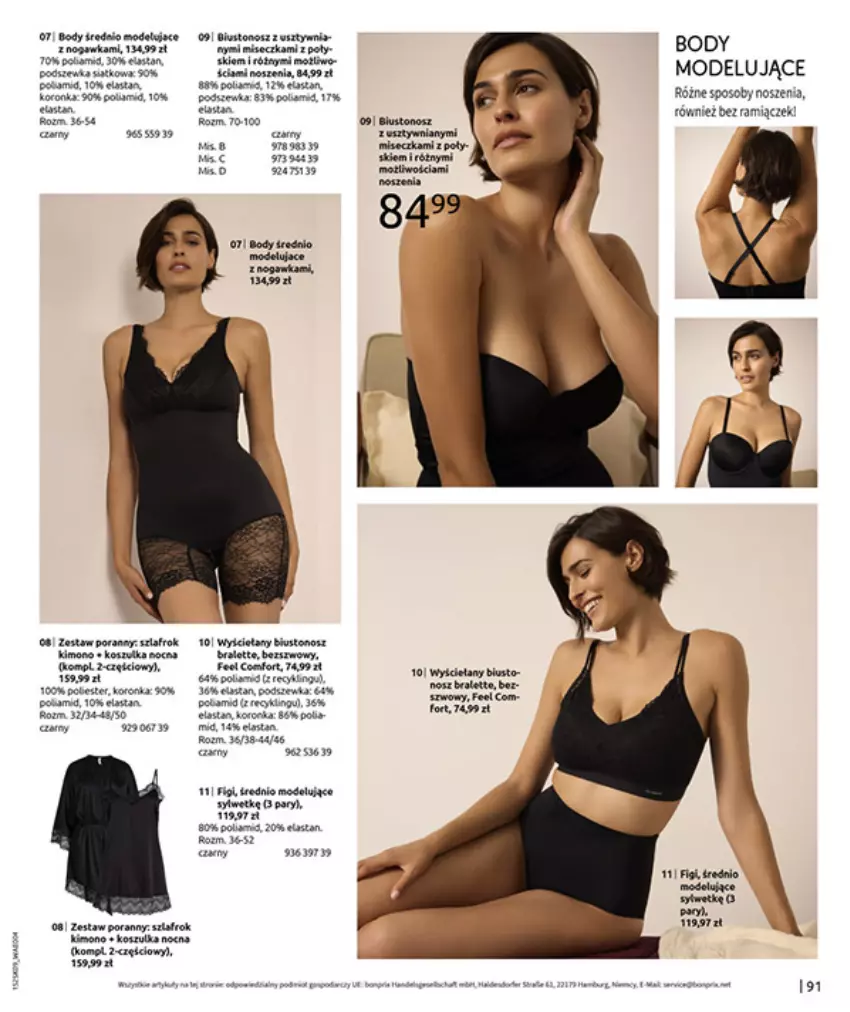 Gazetka promocyjna Bonprix - PRZYTULNY SEZON PRZEJŚCIOWY - ważna 23.09 do 03.11.2025 - strona 93 - produkty: Body, Fa, Figi, Gra, LG, Moda, Por, Sok, Szlafrok