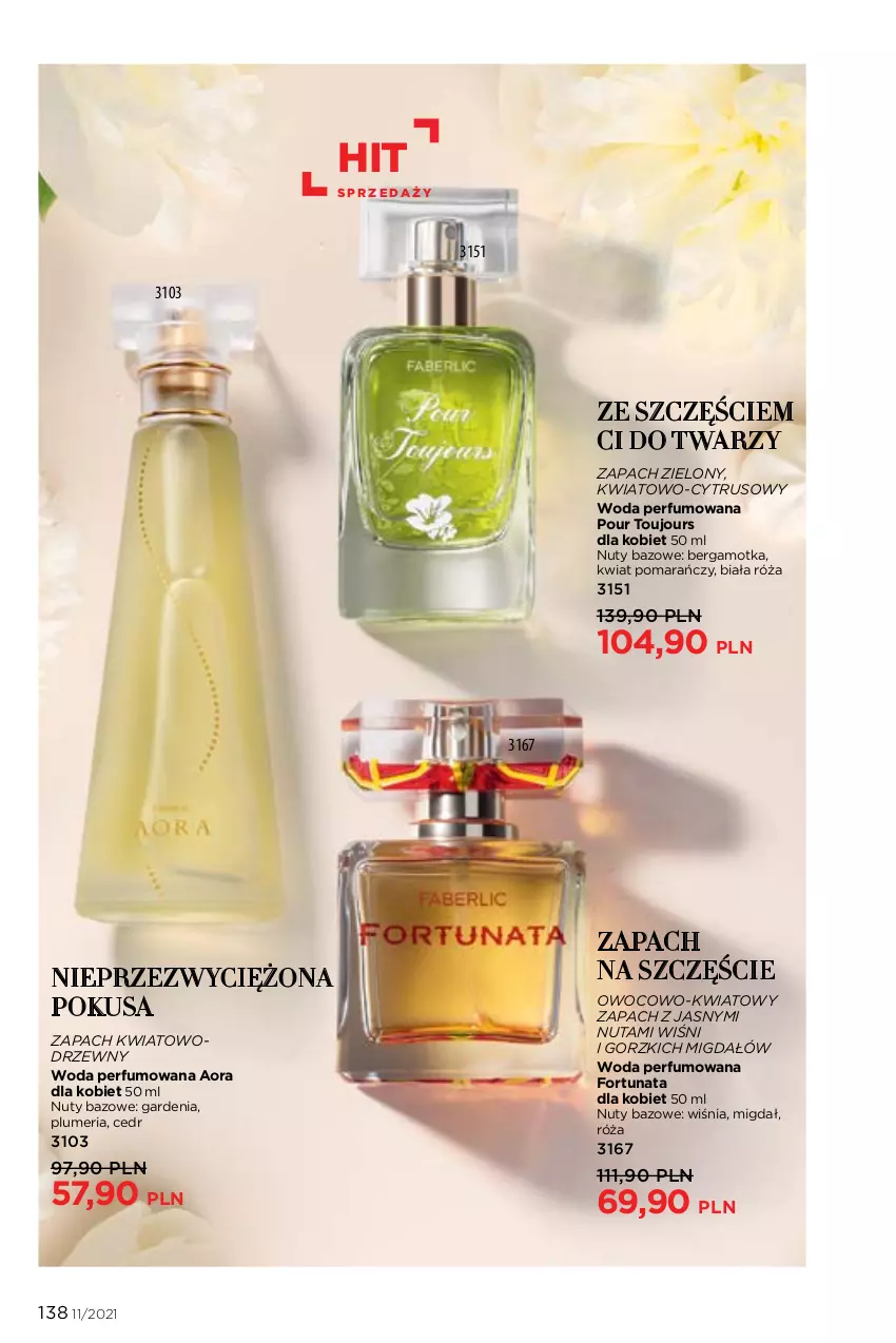 Gazetka promocyjna Faberlic - Gazetka - ważna 26.07 do 15.08.2021 - strona 138 - produkty: Fortuna, Nuty, Perfum, Róża, Woda, Woda perfumowana