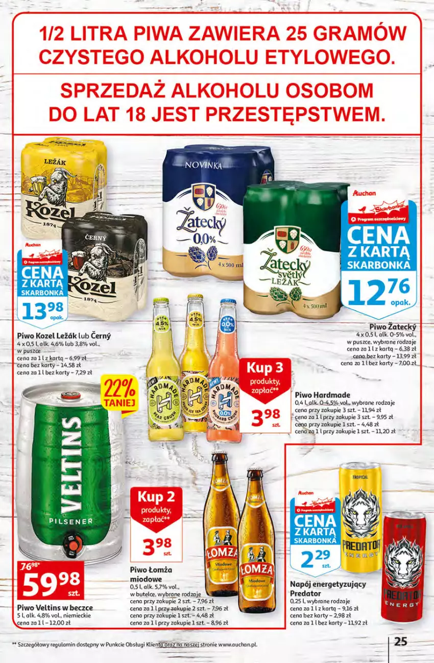 Gazetka promocyjna Auchan - Gazetka Rewelacyjne Wielopaki Hipermarket Auchan - ważna 23.02 do 01.03.2023 - strona 25 - produkty: Gra, Kozel, Napój, Piwa, Piwo