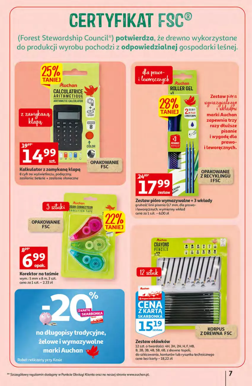 Gazetka promocyjna Auchan - Gazetka Rewelacyjne Wielopaki Hipermarket Auchan - ważna 23.02 do 01.03.2023 - strona 7 - produkty: Bateria, Długopis, Silan, Top