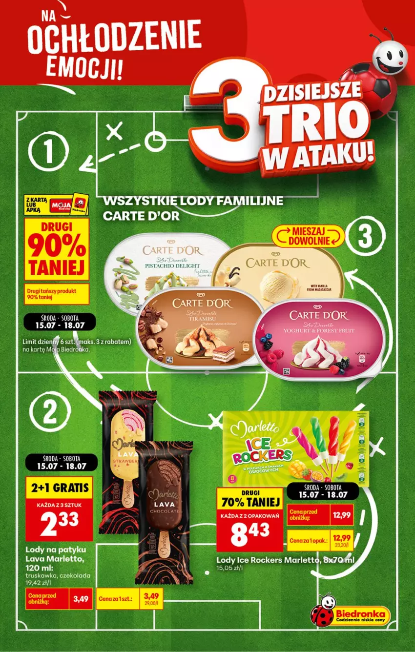 Gazetka promocyjna Biedronka - Gazetka - ważna 15.07 do 22.07.2026 - strona 3 - produkty: Carte d'Or, Czekolada, Lody