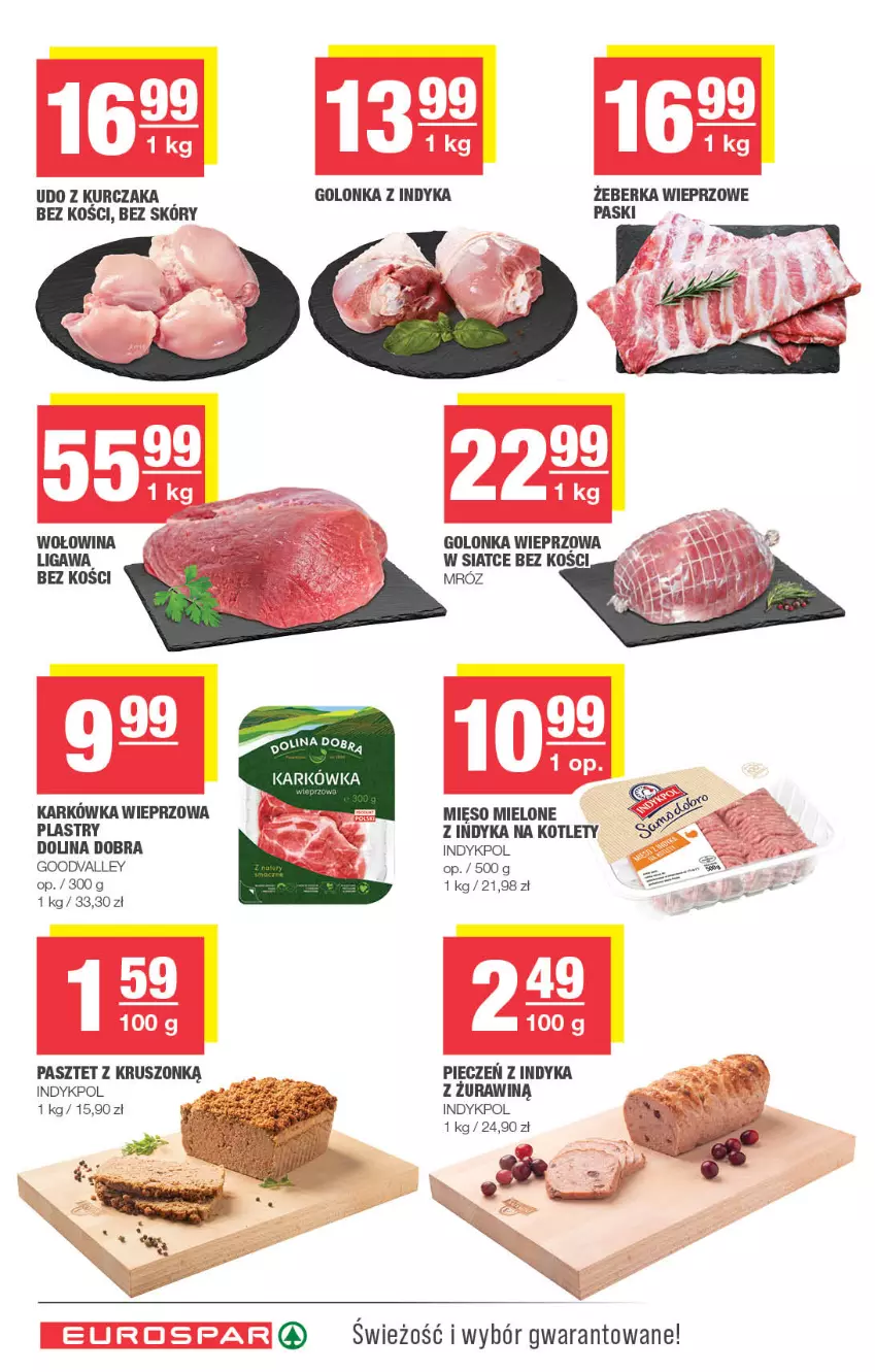 Gazetka promocyjna Spar - EuroSpar - ważna 16.11 do 26.11.2025 - strona 6 - produkty: Golonka wieprzowa, Golonka z indyka, Kotlet, Kurczak, Mięso, Mięso mielone, Pasztet, Piec, Udo z kurczaka, Wołowina