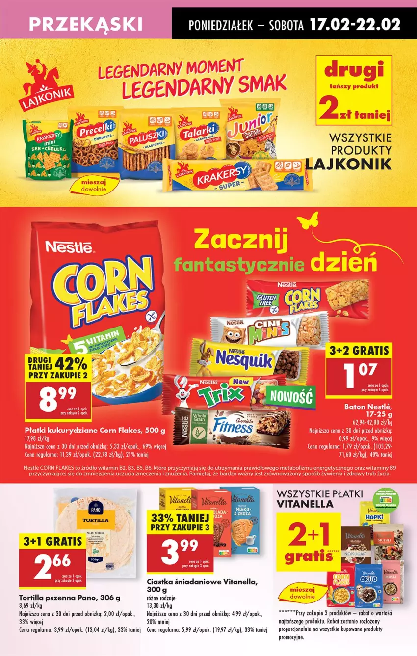 Gazetka promocyjna Biedronka - Od Poniedziałku - ważna 17.02 do 22.02.2025 - strona 51 - produkty: Ciastka, Danio, Fa, Feta, Lajkonik, Por, Tortilla