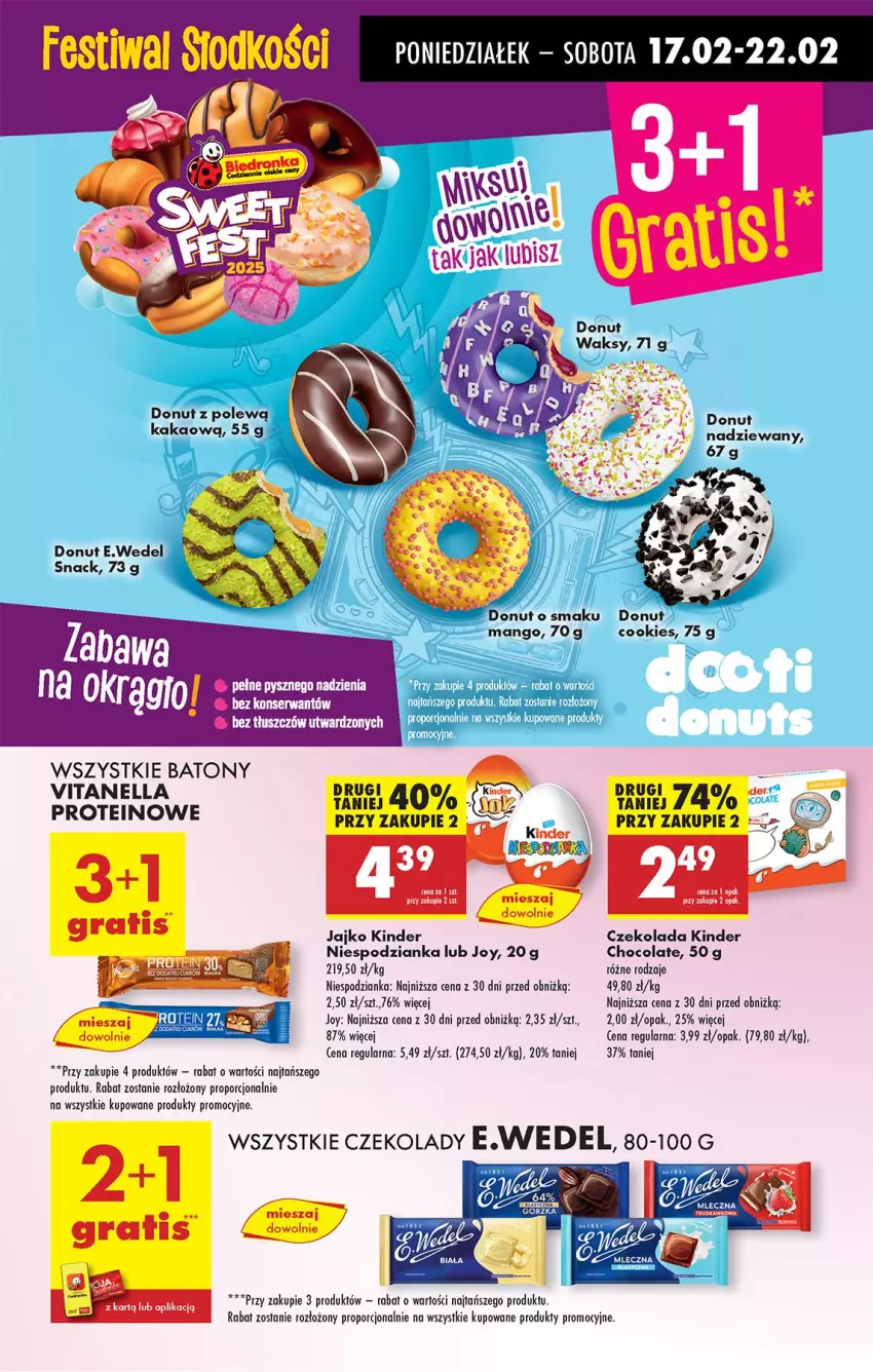 Gazetka promocyjna Biedronka - Od Poniedziałku - ważna 17.02 do 22.02.2025 - strona 55 - produkty: Baton, Czekolada, Donut, Kakao, Kinder, Mango, Por, Ser, Sos