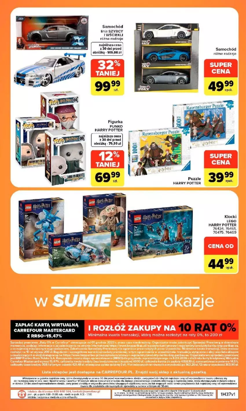 Gazetka promocyjna Carrefour - Gazetka Carrefour w SUMIE same okazje - ważna 07.09 do 19.09.2026 - strona 11 - produkty: Fa, Harry Potter, Klocki, LEGO, LEGO Harry Potter, Puzzle, Samochód
