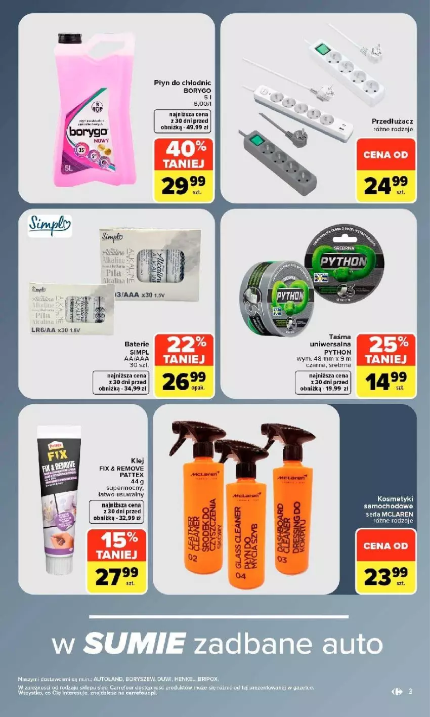 Gazetka promocyjna Carrefour - Gazetka Carrefour w SUMIE same okazje - ważna 07.09 do 19.09.2026 - strona 3 - produkty: Klej, Płyn do chłodnic, Ser