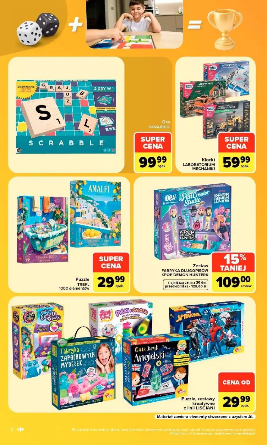 Gazetka promocyjna Carrefour - Gazetka Carrefour w SUMIE same okazje - ważna 07.09 do 19.09.2026 - strona 8 - produkty: Długopis, Fa, Klocki, Puzzle