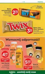 Gazetka promocyjna Żabka - Gazetka - ważna od 13.02 do 13.02.2024 - strona 49 - produkty: Sok, Por, Twix, Snickers, Mars, Baton