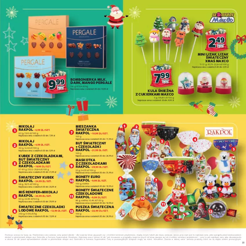 Gazetka promocyjna Stokrotka - Katalog Mikołajki! - ważna 20.11 do 10.12.2025 - strona 23 - produkty: Cukier, Kubek, Kula śnieżna, Mango, Mięso, Owoce, Renifer, Siatka, Warzywa
