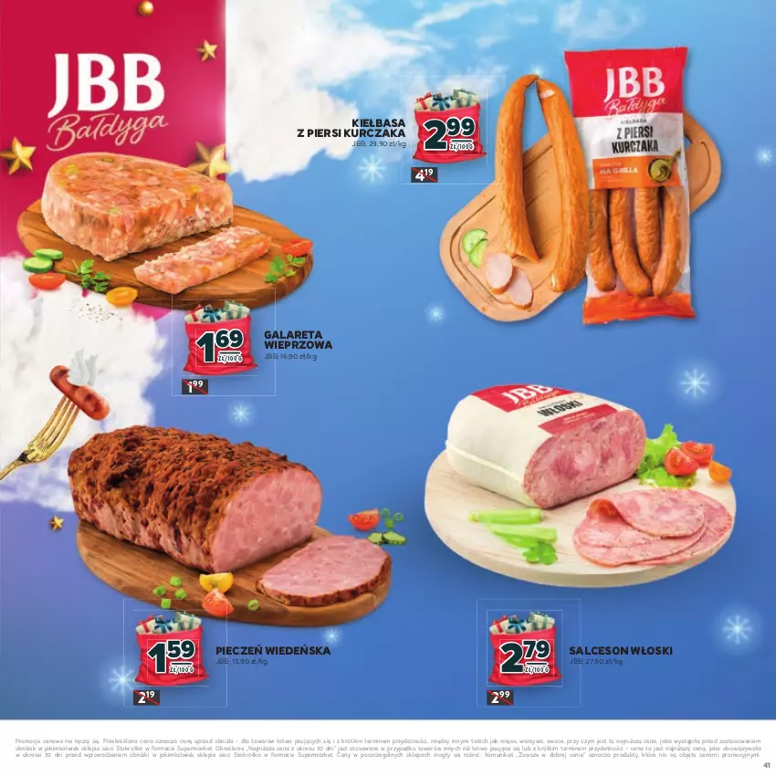 Gazetka promocyjna Stokrotka - Katalog Mikołajki! - ważna 20.11 do 10.12.2025 - strona 41 - produkty: Gala, Kiełbasa, Kiełbasa z piersi kurczaka, Kurczak, Mięso, Owoce, Piec, Salceson, Warzywa