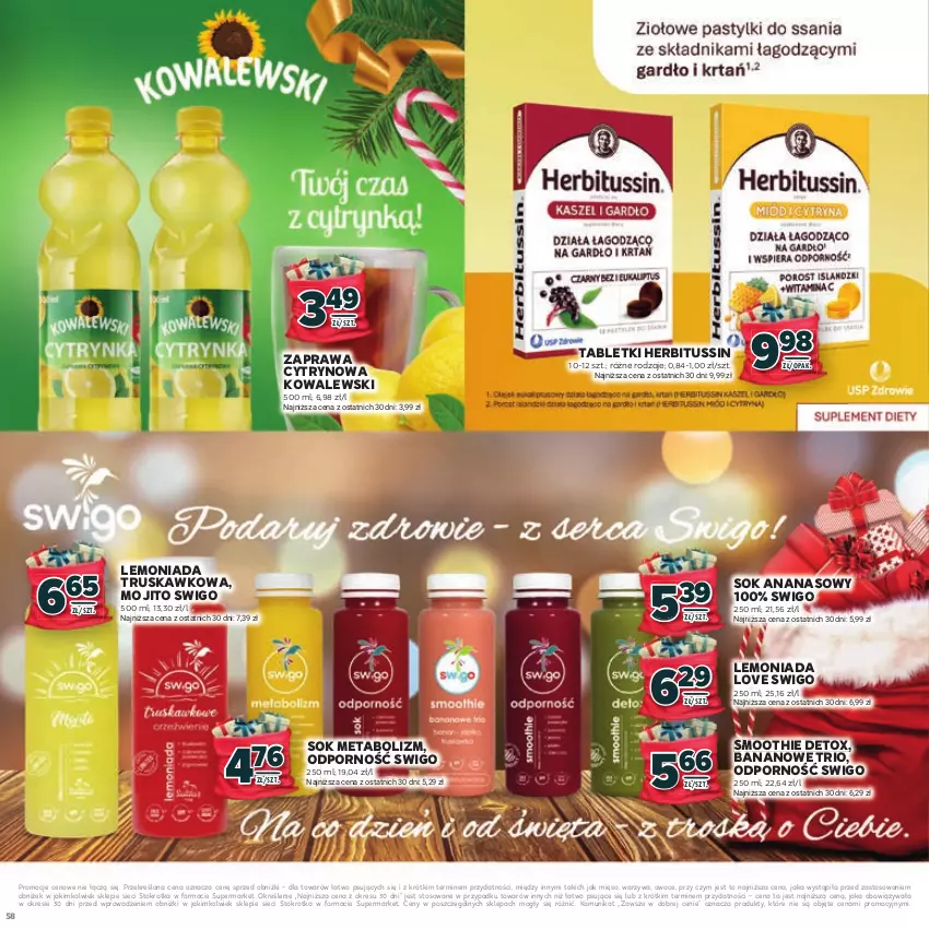 Gazetka promocyjna Stokrotka - Katalog Mikołajki! - ważna 20.11 do 10.12.2025 - strona 58 - produkty: Ananas, Lemoniada, Mięso, Owoce, Por, Smoothie, Sok, Tablet, Warzywa