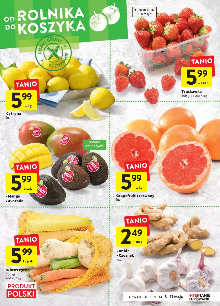 Gazetka promocyjna Intermarche - ważna 05.05 do 11.06.2022 - strona 11 - produkty: Avocado, Czosnek, Gra, Imbir, Mango