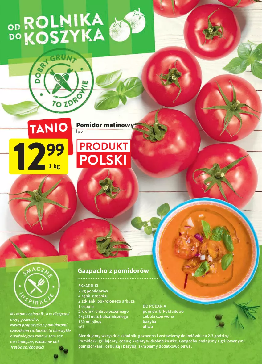 Gazetka promocyjna Intermarche - ważna 05.05 do 11.06.2022 - strona 12 - produkty: Arbuz, Bazyl, Bazylia, Cebula, Cebula czerwona, Chleb, Grill, Lanki, Orka, Pomidor malinowy, Pomidorki, Sól, Zupa