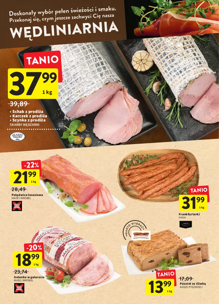 Gazetka promocyjna Intermarche - ważna 05.05 do 11.06.2022 - strona 18 - produkty: Frankfurterki, Gala, Madej Wróbel, Pasztet, Polędwica, Sos, Szynka