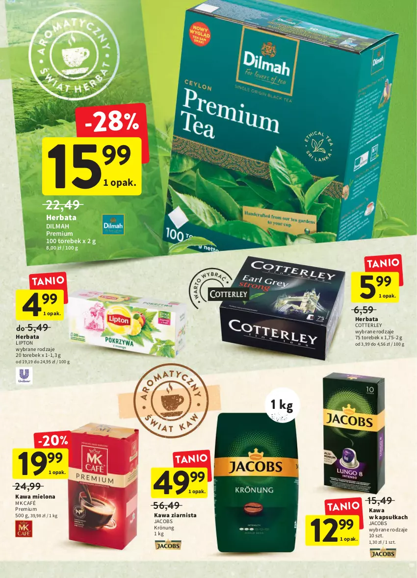 Gazetka promocyjna Intermarche - ważna 05.05 do 11.06.2022 - strona 24 - produkty: Dilmah, Herbata, Jacobs, Jacobs Krönung, Kawa, Kawa mielona, Kawa ziarnista, Lipton