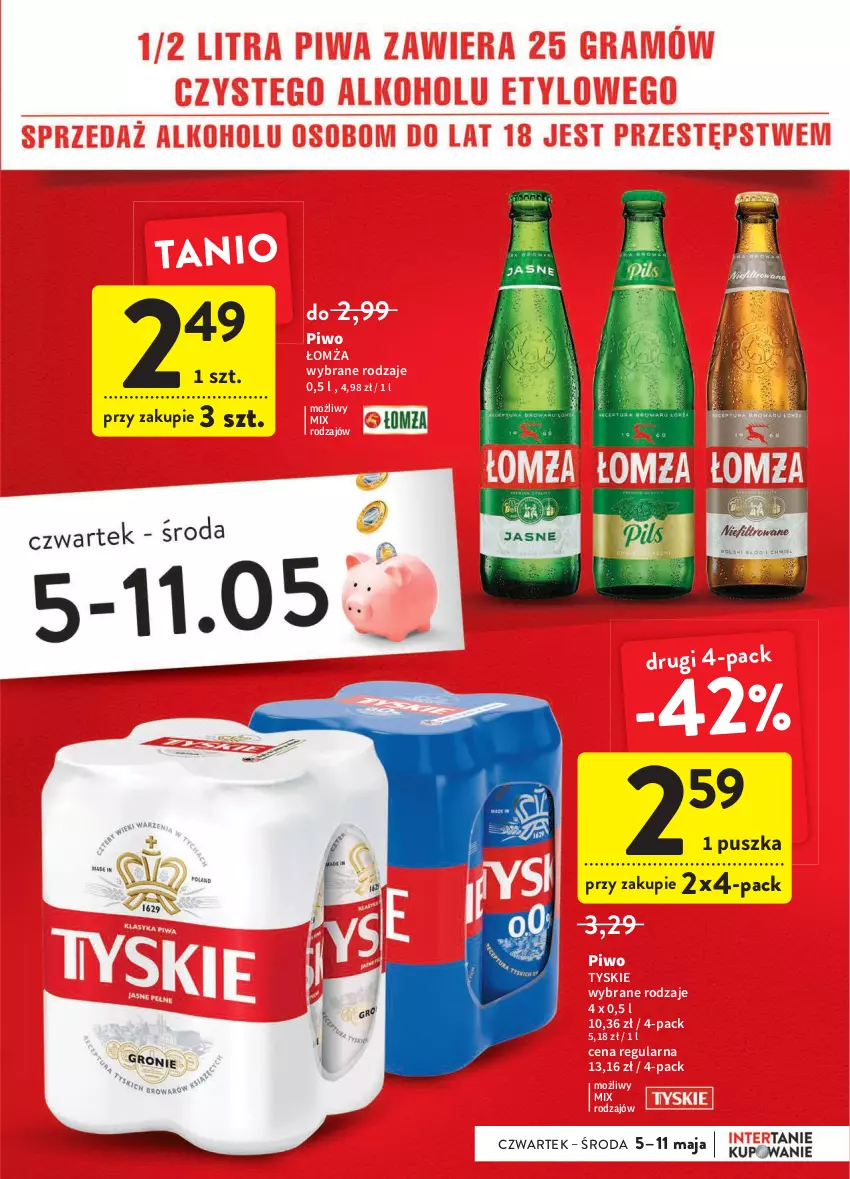 Gazetka promocyjna Intermarche - ważna 05.05 do 11.06.2022 - strona 9 - produkty: Piwo, Tyskie