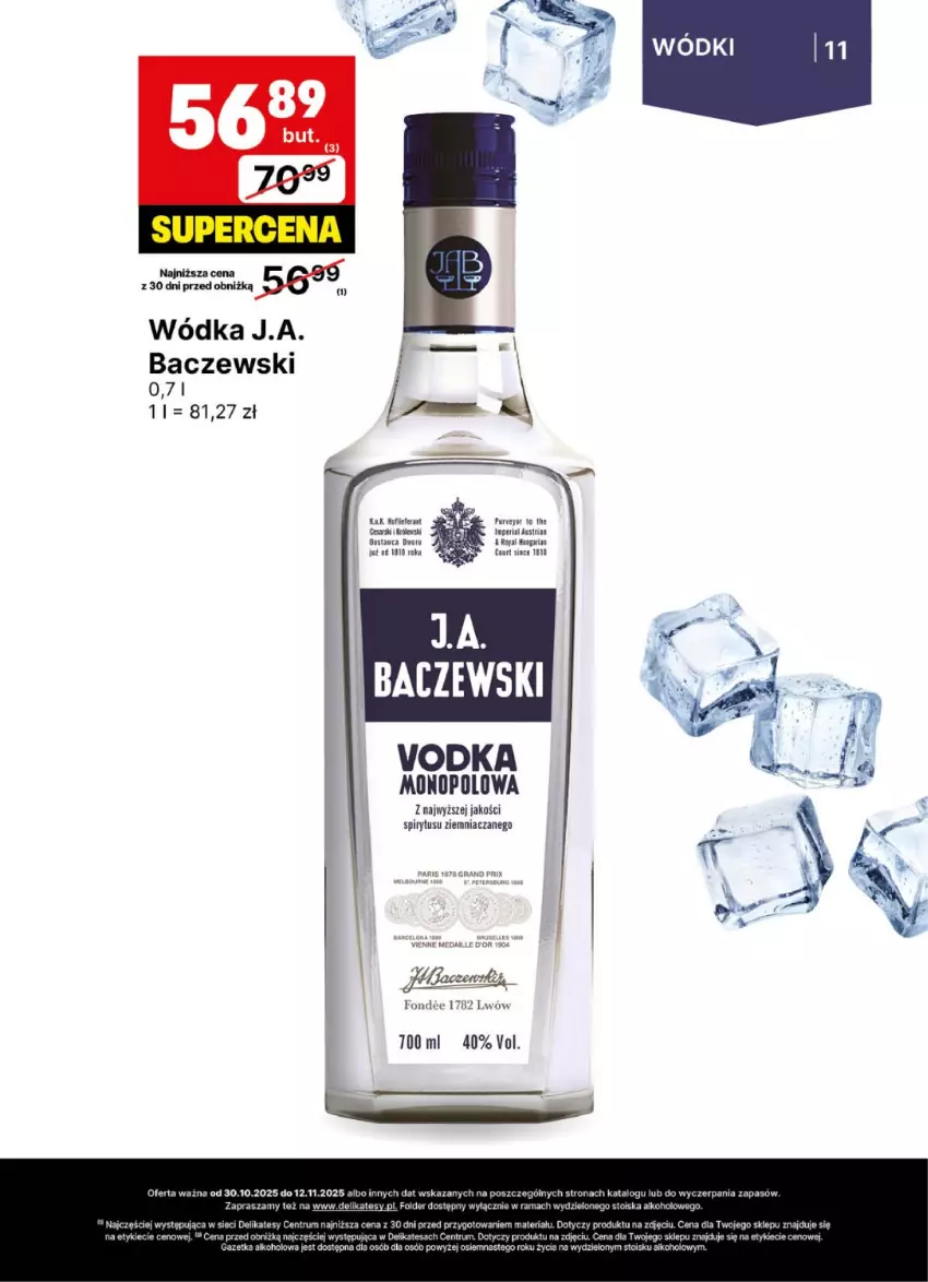 Gazetka promocyjna Delikatesy Centrum - Delibarek DC44-DC45 - ważna 30.10 do 12.11.2025 - strona 11 - produkty: Gra, Królewski, LG, Rama, Rum, Wódka