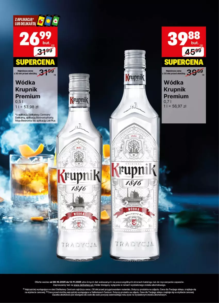 Gazetka promocyjna Delikatesy Centrum - Delibarek DC44-DC45 - ważna 30.10 do 12.11.2025 - strona 12 - produkty: Krupnik, Rama, Rum, Wódka